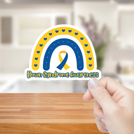 Down Syndrome Awareness Rainbow Sticker